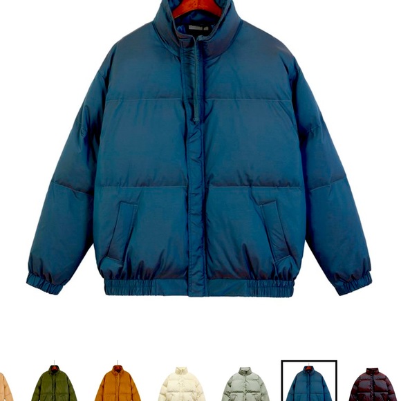 Fear of God Essentials Puffer Jacket Brilliant Blue - Picture 5 of 5